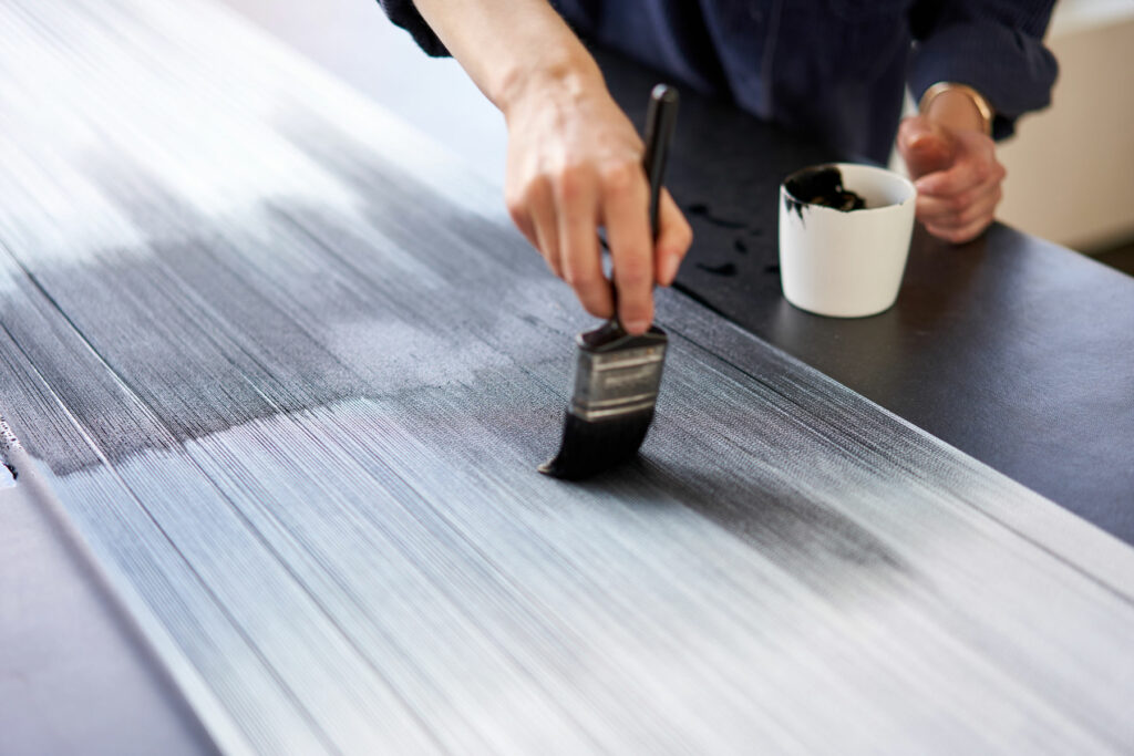 Line Nilsen in her studio. Photography by Reece Straw