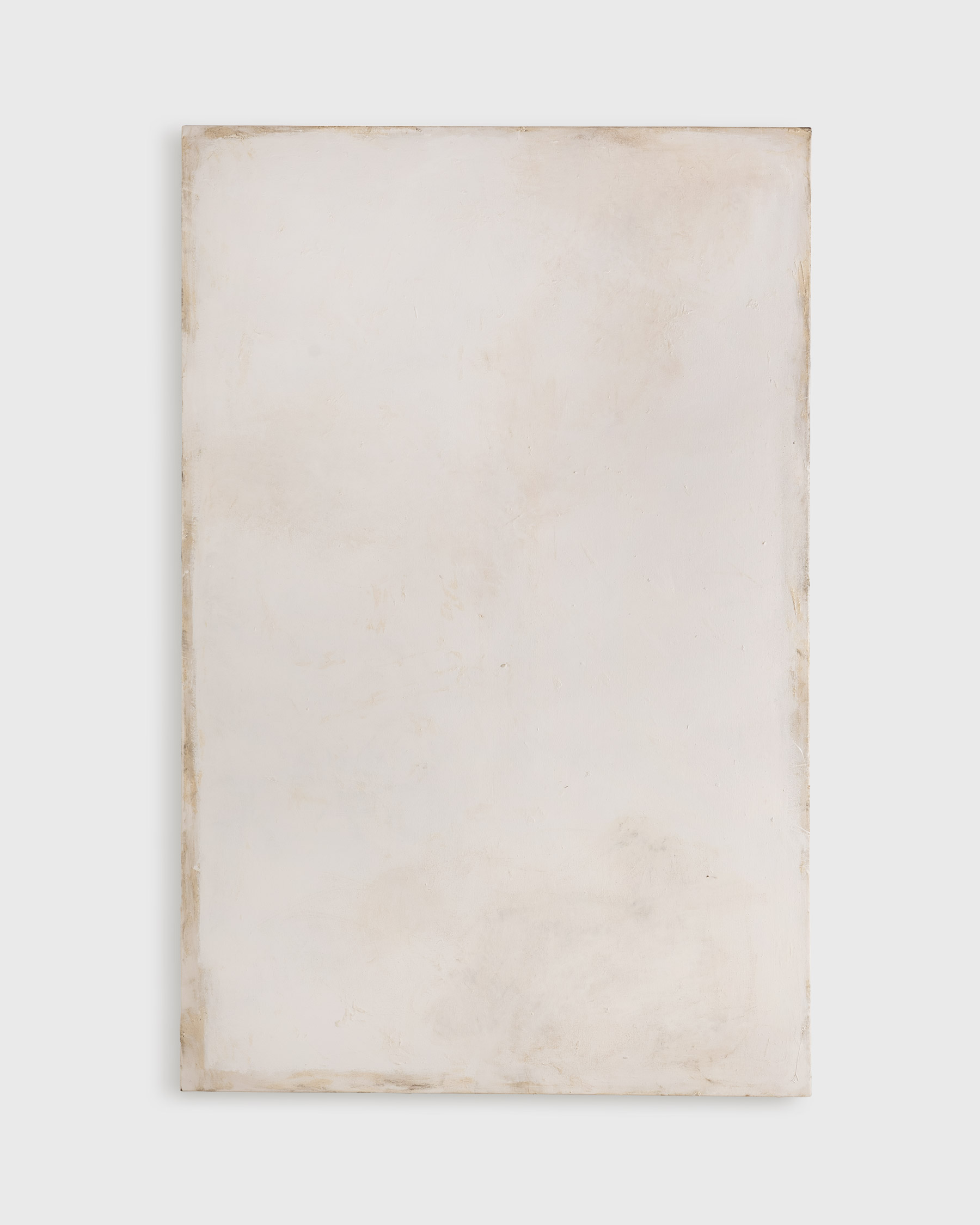 Eleanor Bartlett, White Painting, 130cm x 200cm, White metal paint and tar on canvas © The Artist, Photography by Owen Smith