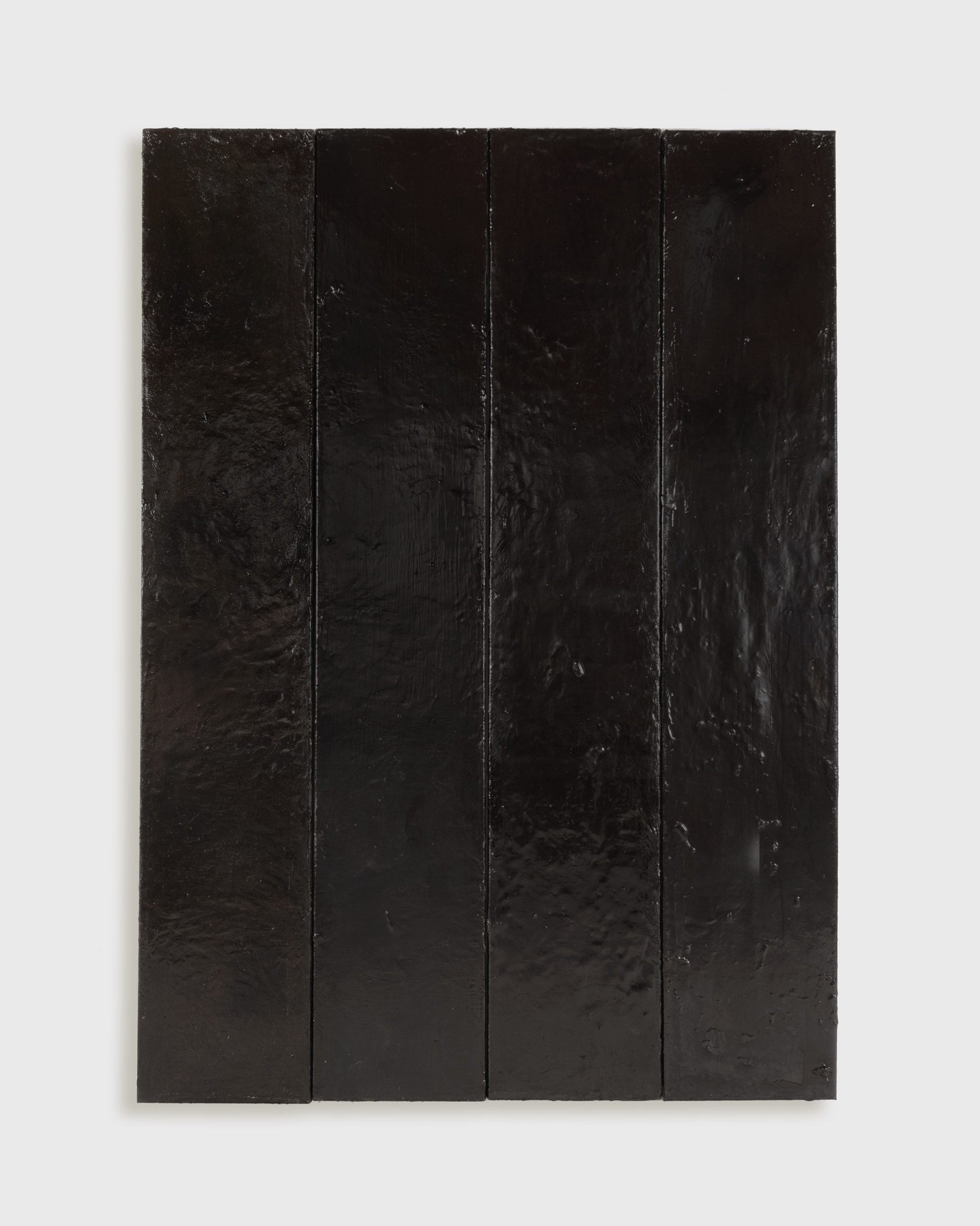 Eleanor Bartlett, Panel Painting, 140cm x 200cm, metal paint and tar on canvas © The Artist, Photography by Owen Smith