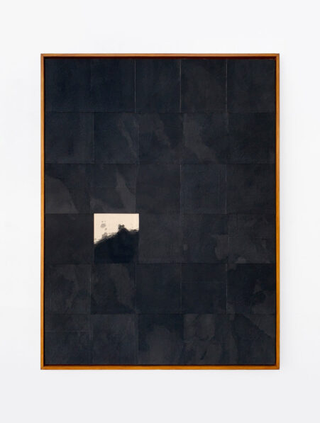 Henry Woolway, Knowing Of The Future, 2021, Acrylic on canvas, framed in oak with a 2mm shadow gap, approx. 122 x 91,5cm © The Artist