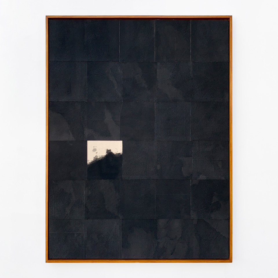 Henry Woolway, Knowing Of The Future, 2021, Acrylic on canvas, framed in oak with a 2mm shadow gap, approx. 122 x 91,5cm © The Artist