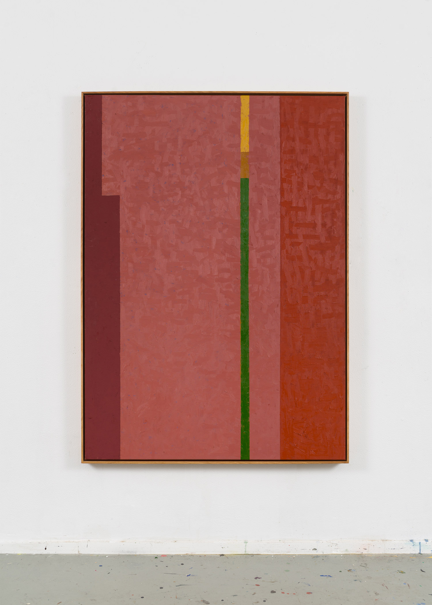 Søren Sejr, Red Way Mutti, 2025, Acrylic, oil and oil stick on canvas, 160 x 115 cm at Jacob Bjorn Gallery © The Artist, Photography by Jacob Friis-Holm Nielsen