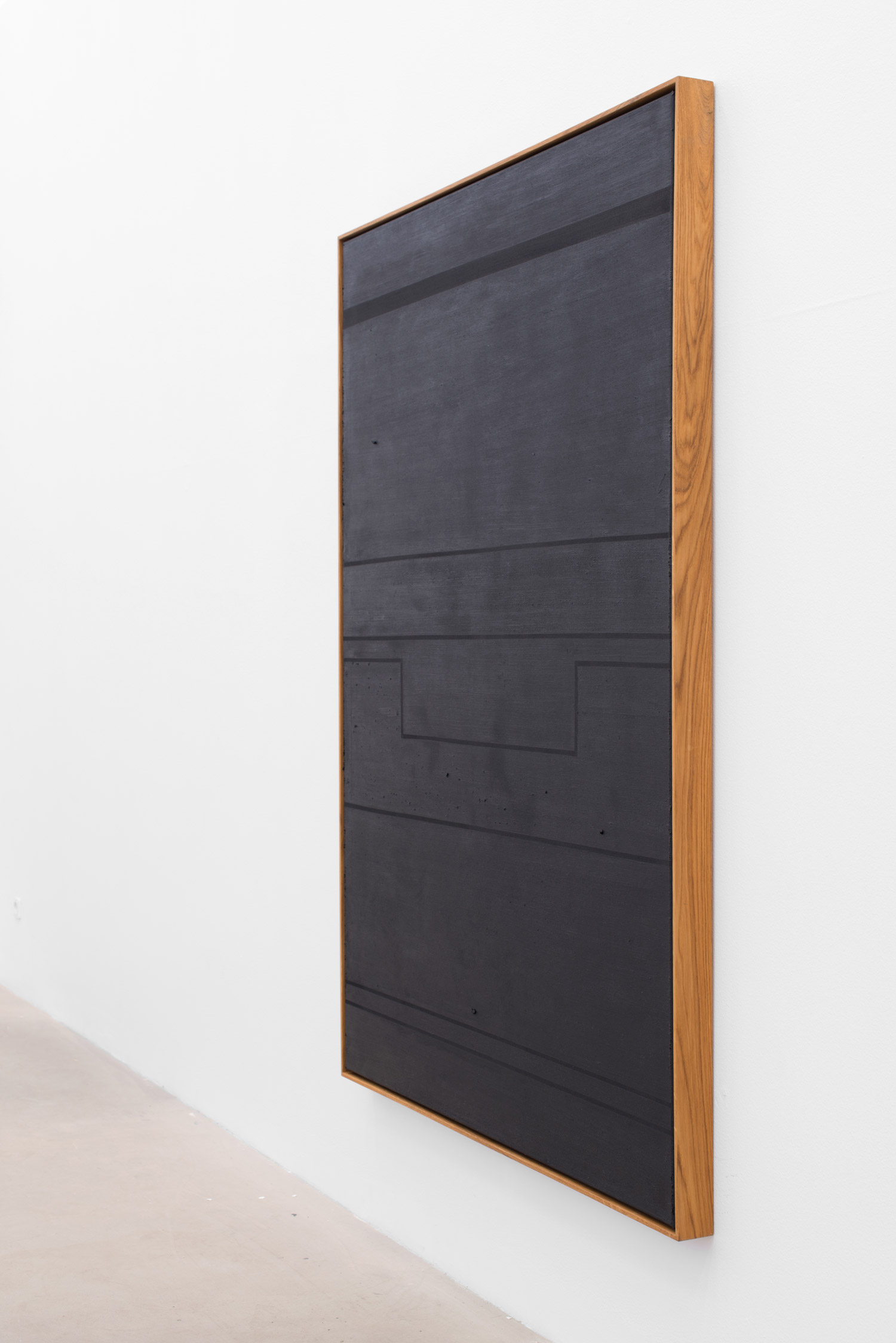 Søren Sejr, It's All Under the Hat 3, 2019, acrylic and oilstick on canvas in oak frame, 163 x 117,5 cm © The Artist, Image Courtesy Jacob Bjorn Gallery