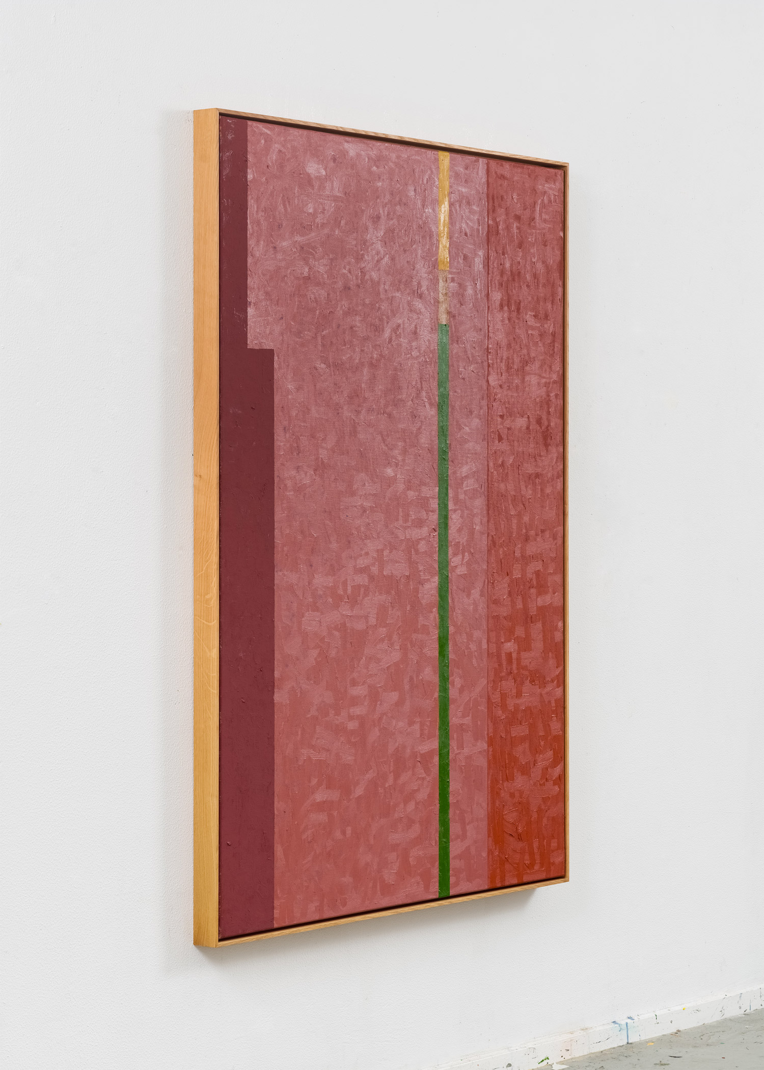 Søren Sejr, Red Way Mutti, 2025, Acrylic, oil and oil stick on canvas, 160 x 115 cm at Jacob Bjorn Gallery © The Artist, Photography by Jacob Friis-Holm Nielsen