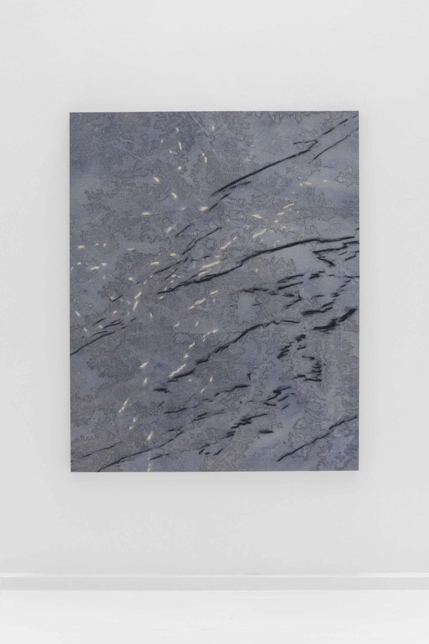 Marina Arias, Untitled A15, 2025, Acrylic and pastel on raw cotton, 162 × 130 cm © The Artist, Photography Cecilia Coca, Courtesy Alzueta Gallery