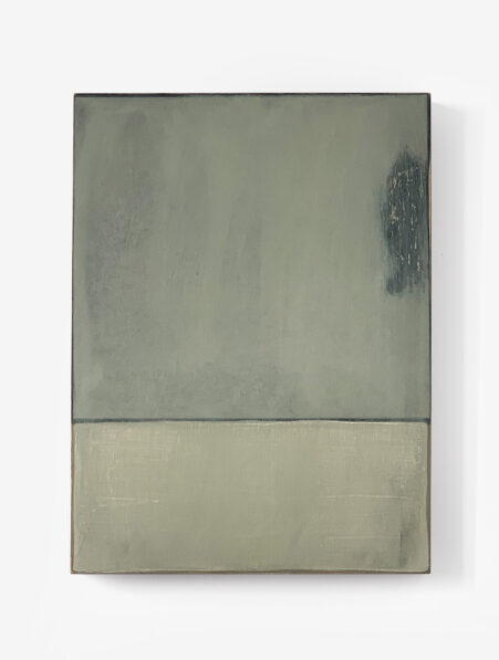 Ekaterina Galera, Surface VII, 2026, Natural pigments, ground charcoal, rice paper on cradled wood panel, 30 × 40 × 3 cm / 11.8 × 15.7 × 1.2 in © The Artist