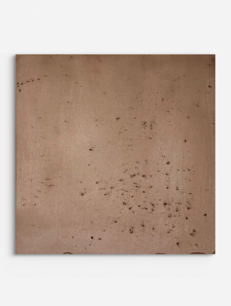 Kaleen Cameron, Traces, Untitled, N.24, 2025, Acrylic, marble dust, crushed rock, and pigment on raw canvas,approx. 51 x 51 cm (20 x 20 in) © The Artist
