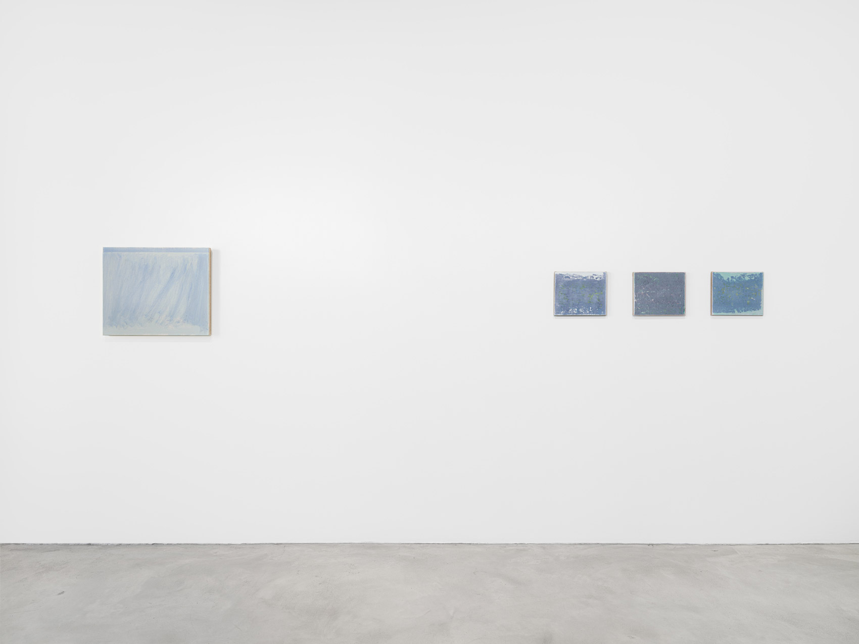 Installation View of 'along – between' by John Zurier at Galerie Nordenhake Berlin, 2026 © Copyright the artist. Courtesy of the artist and Galerie Nordenhake Berlin, Stockholm, Mexico City. Photo by Gerhard Kassner.