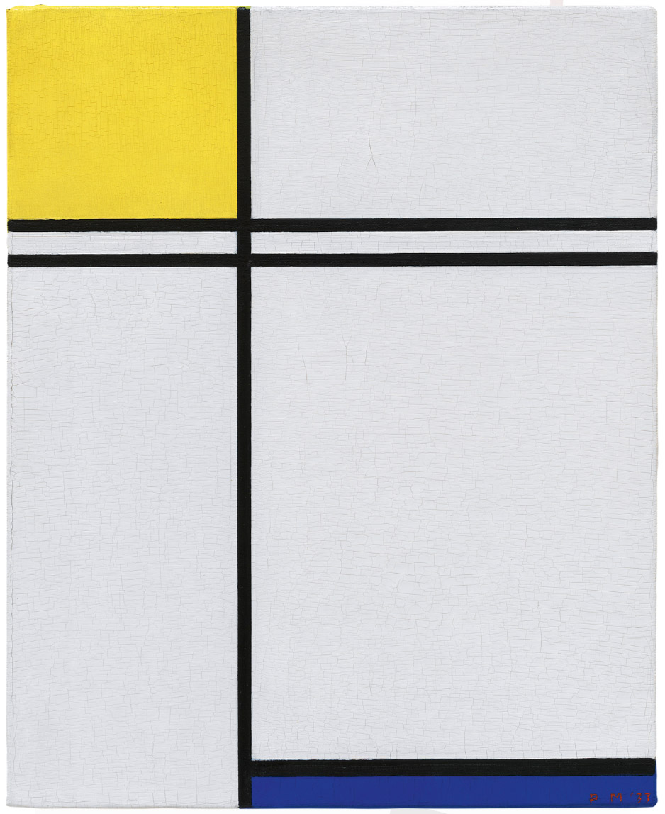 Piet Mondrian, Komposition mit Gelb, Blau und Doppellinie, 1933, Courtesy Hilti Art Foundation