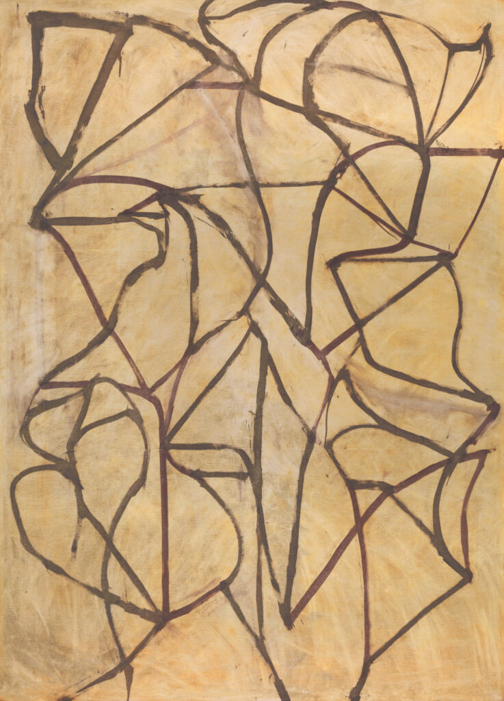 Brice Marden, 4 (Bone), 1987–88, Oil on linen, 84 x 60 inches (213.4 x 152.4 cm) © 2026 Estate of Brice Marden/Artists Rights Society (ARS), New York, Courtesy the Estate of Brice Marden, New York